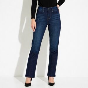 Liverpool High-Rise Straight Leg Jeans Dark Wash | Cotton Viscose Blend Classic